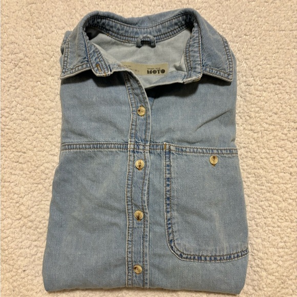 Topshop Moto Button Down - Picture 2 of 13